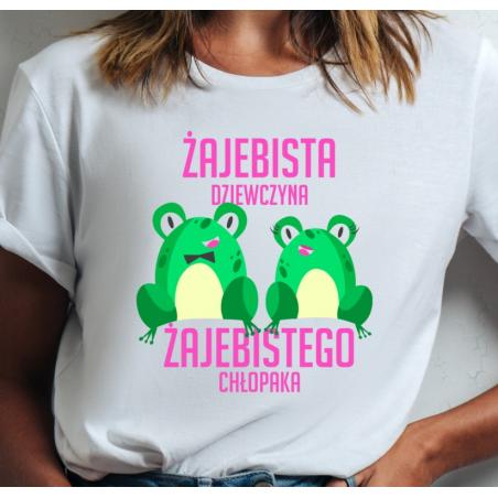 T-shirt lady slim DTG Żajebista Dziewczyna Żajebistego Chłopaka