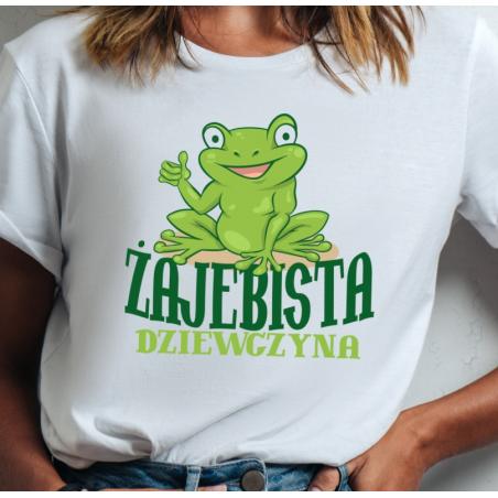 T-shirt lady slim DTG Żajebista Dziewczyna 3