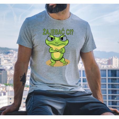 T-shirt oversize szara Żajebać ci XD