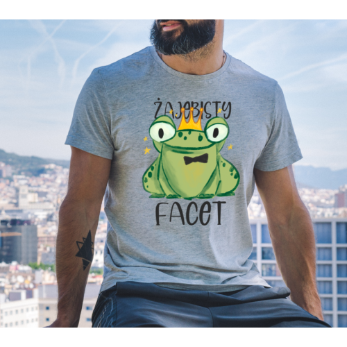 T-shirt oversize szara...