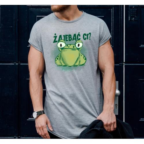 T-shirt oversize szara...