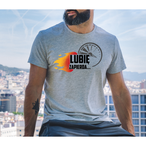 T-shirt oversize szara...