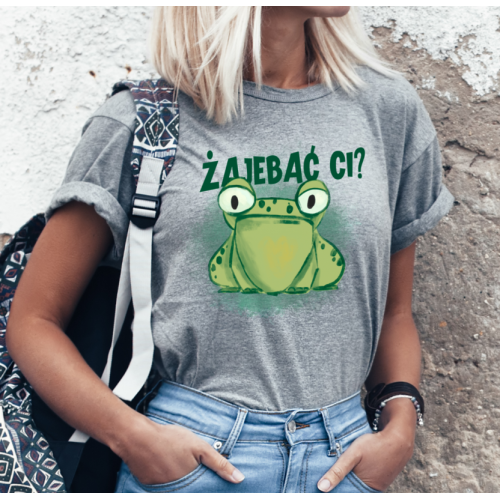 T-shirt lady SZARA Żajebać...