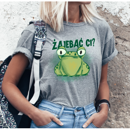 T-shirt lady SZARA Żajebać ci 2