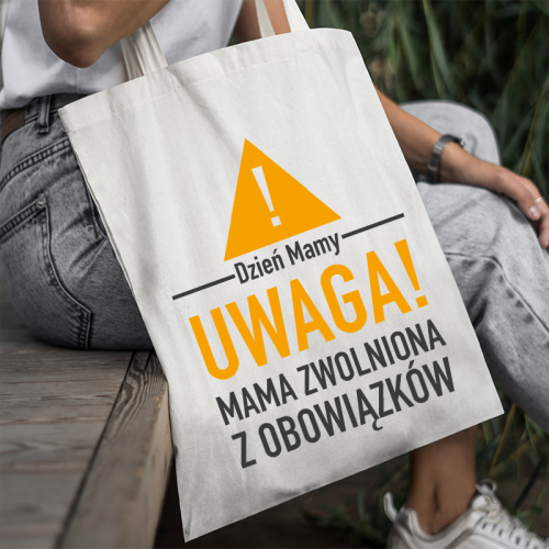 Torba bawełniana Uwaga Mama...