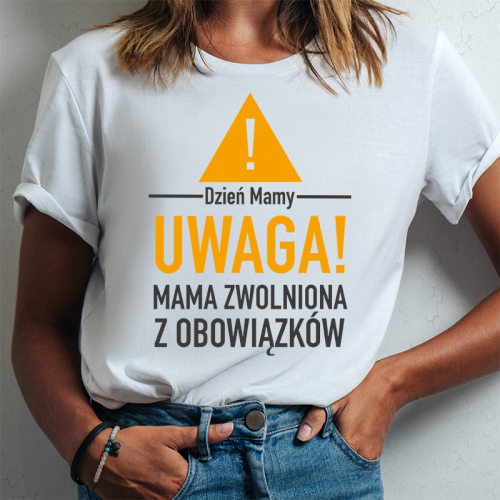 T-shirt lady slim DTG Uwaga...