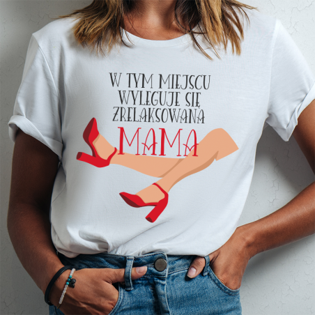 T-shirt lady slim DTG Zrelaksowana Mama