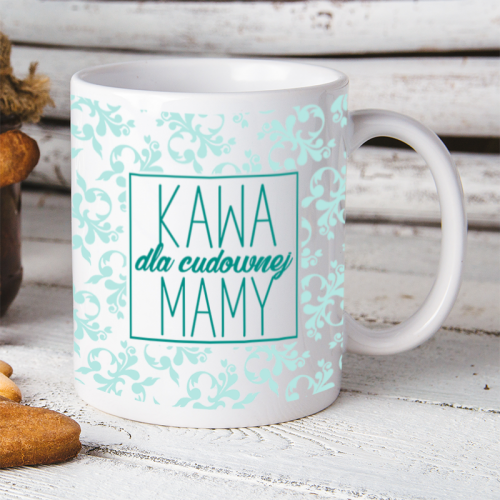 Kubek z nadrukiem Kawa dla...