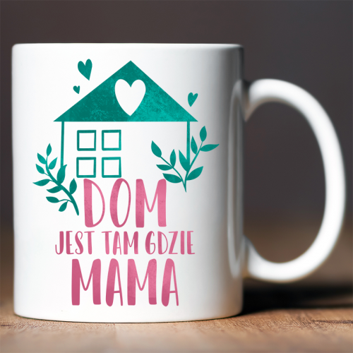 Kubek z nadrukiem Dom Jest...