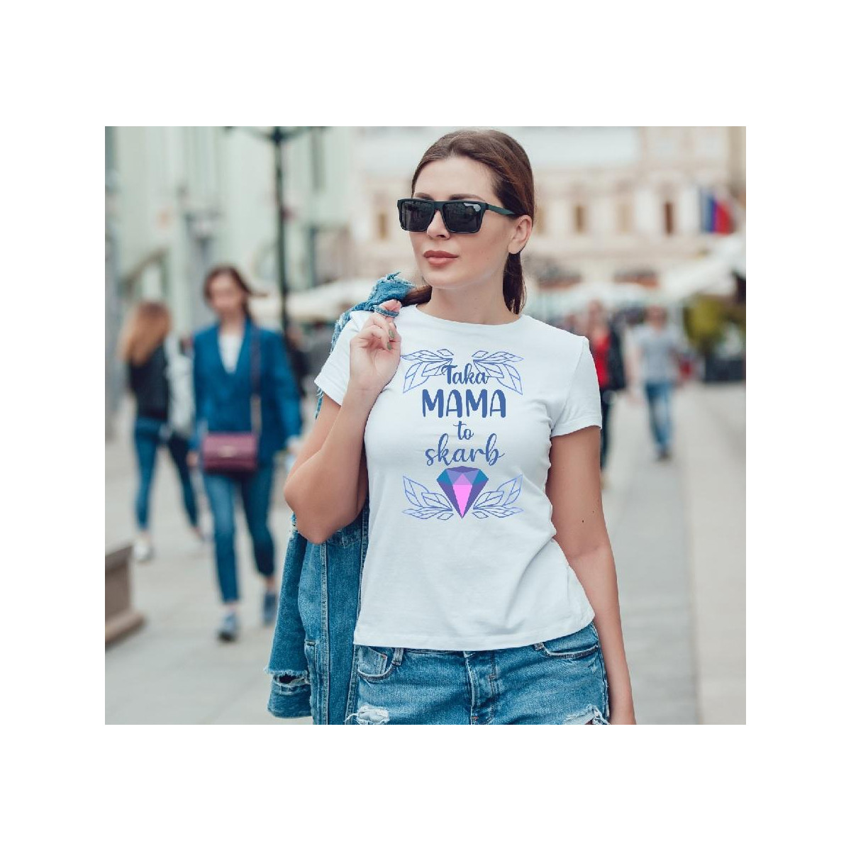 T-shirt lady slim DTG  Kochana mama 2