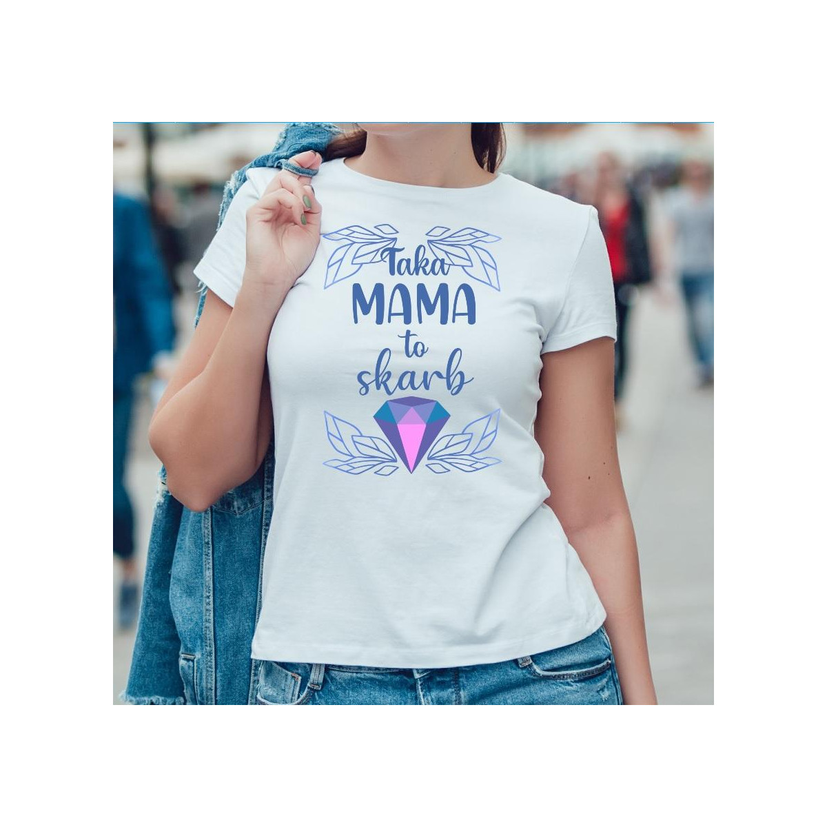 T-shirt lady slim DTG  Kochana mama 2