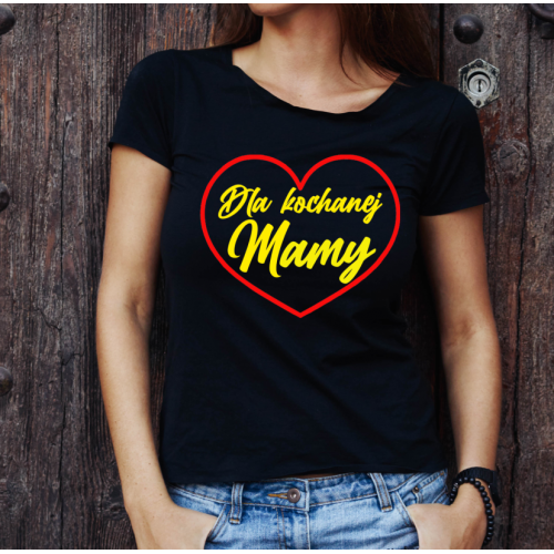 T-shirt lady czarna Dla...