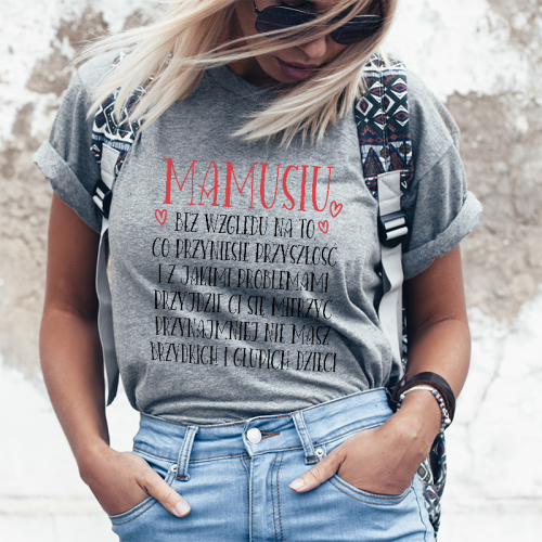 T-shirt lady SZARA Mamusiu