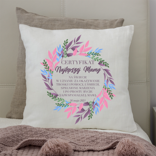 Poduszka druk Certyfikat...