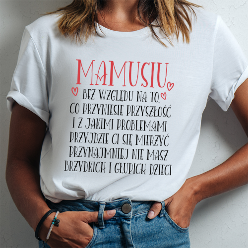 T-shirt lady slim DTG Mamusiu