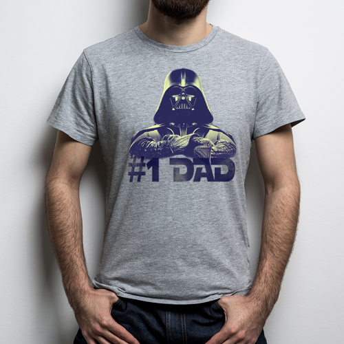 T-shirt oversize szara Dad...