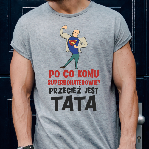 T-shirt oversize szara...