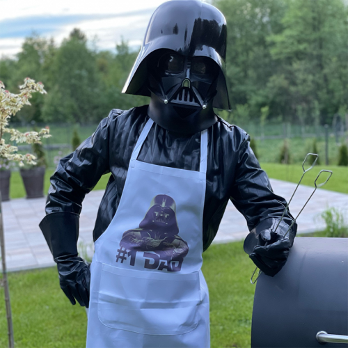 Fartuch dla taty - 1 Dad biały