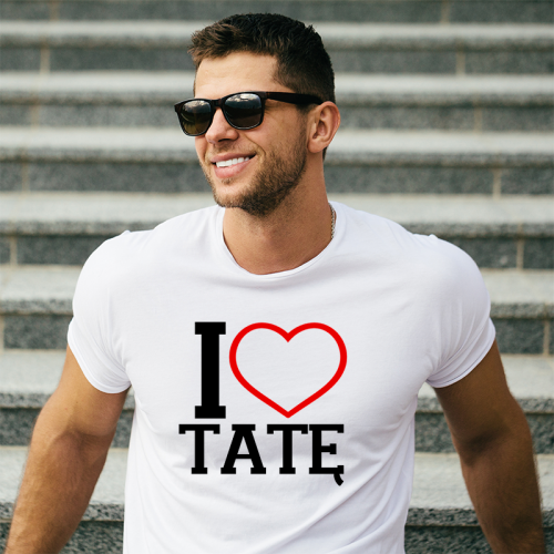 T-shirt oversize I love Tatę