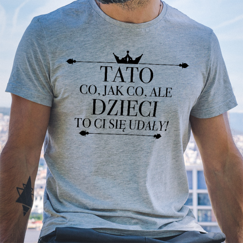 T-shirt oversize szary Tato...