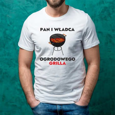 T-shirt oversize DTG Pan i władca ogrodowego grilla
