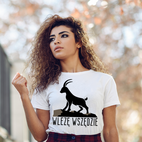 T-shirt lady slim DTG Wlezę...