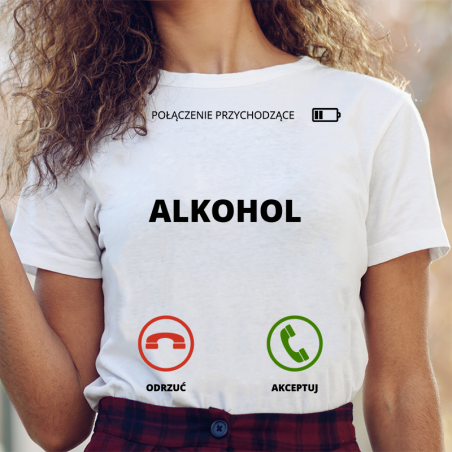 T-shirt lady slim DTG Alkohol