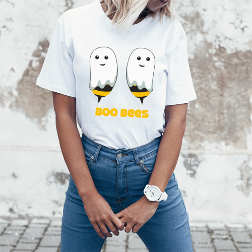 T-shirt lady slim DTG Boo Bees