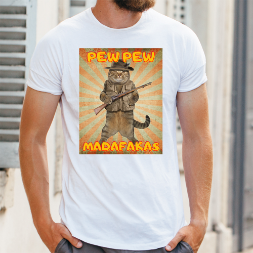 T-shirt oversize DTG Pew Pew