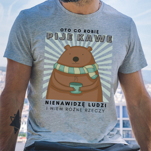 T-shirt oversize szary Pije...