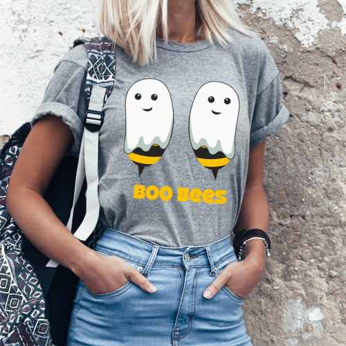 T-shirt Lady szary Boo Bees