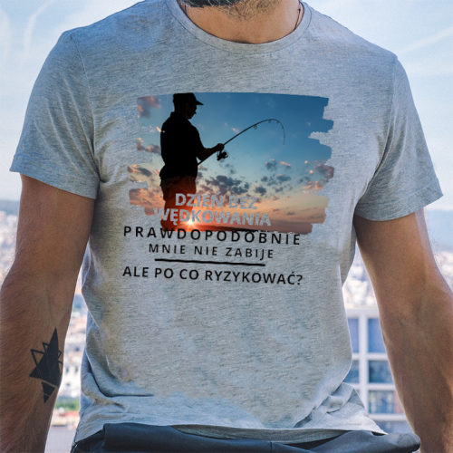 T-shirt oversize szary...