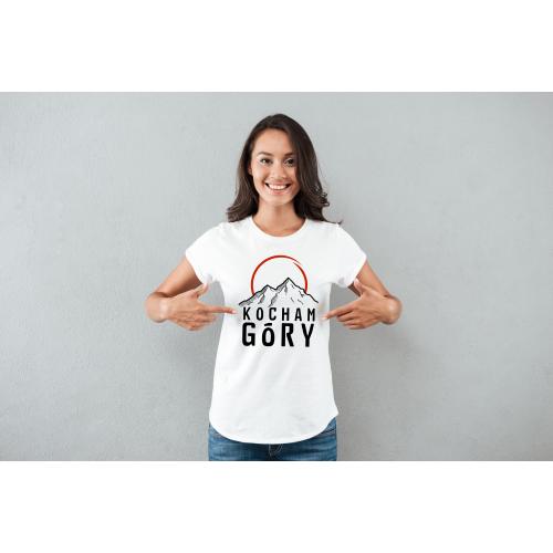 T-shirt lady slim DTG  Kocham góry