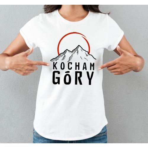 T-shirt lady slim DTG  Kocham góry