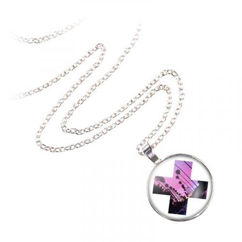 wisiorek round MOON silver