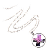 wisiorek round MOON silver