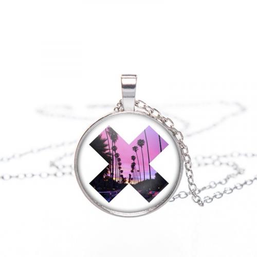 wisiorek round MOON silver