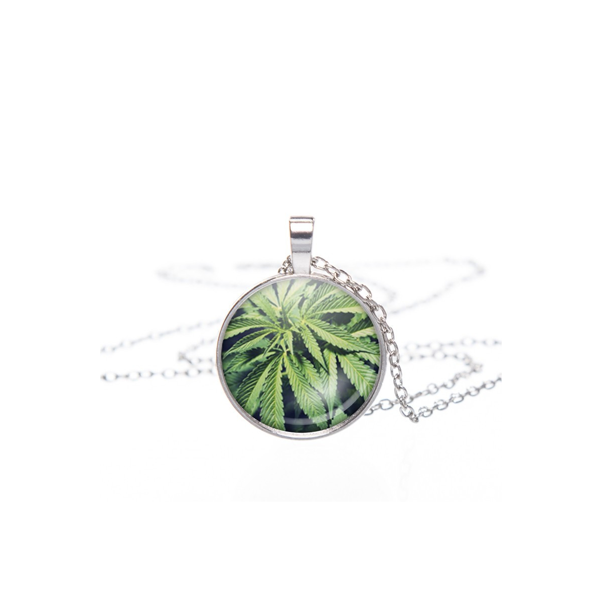 wisiorek round MOON silver