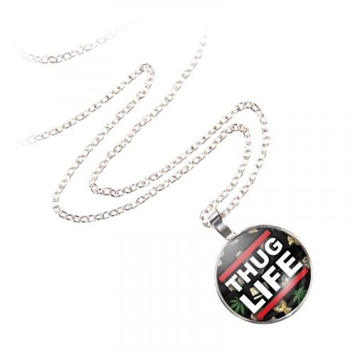 wisiorek round MOON silver