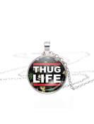 wisiorek round MOON silver