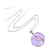 wisiorek round MOON silver