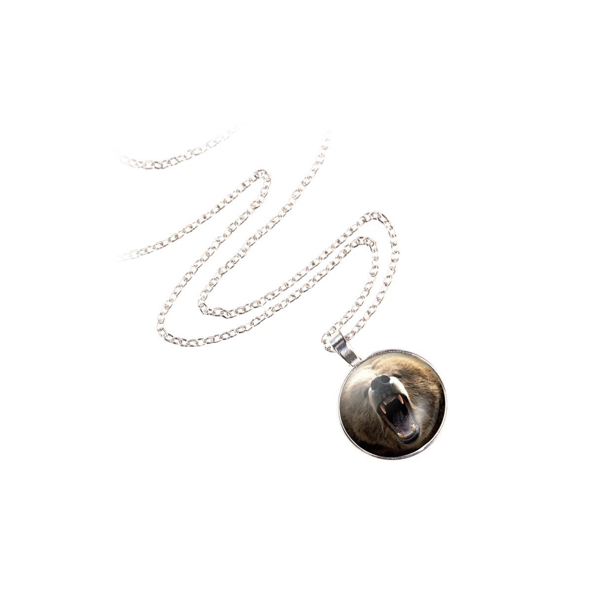 wisiorek round MOON silver