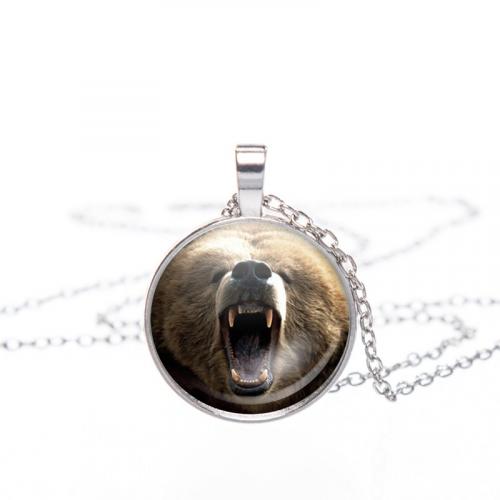 wisiorek round MOON silver