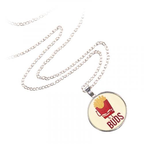 wisiorek round MOON silver