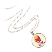 wisiorek round MOON silver