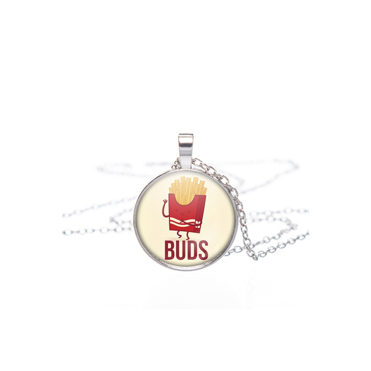 wisiorek round MOON silver