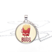 wisiorek round MOON silver