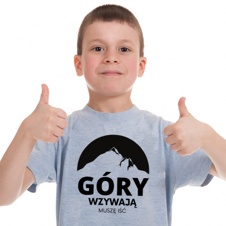 T-shirt Kids Szary | Góry Wzywają, muszę iść