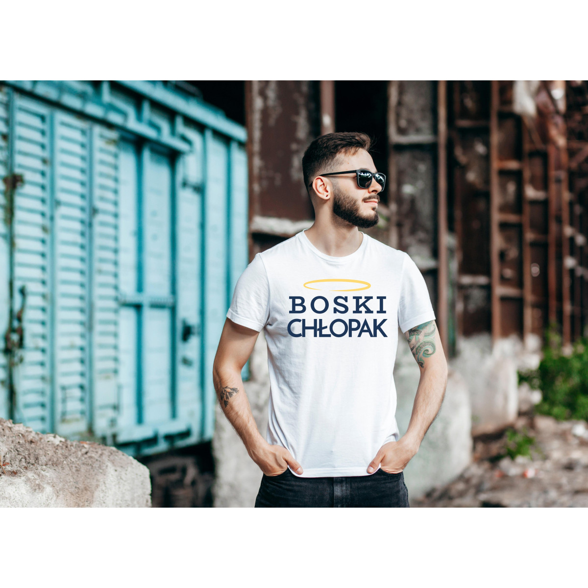 T-shirt oversize DTG Super chłopaki mają tatuaże