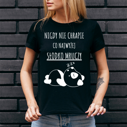 T-shirt Lady Czarny | Nigdy...